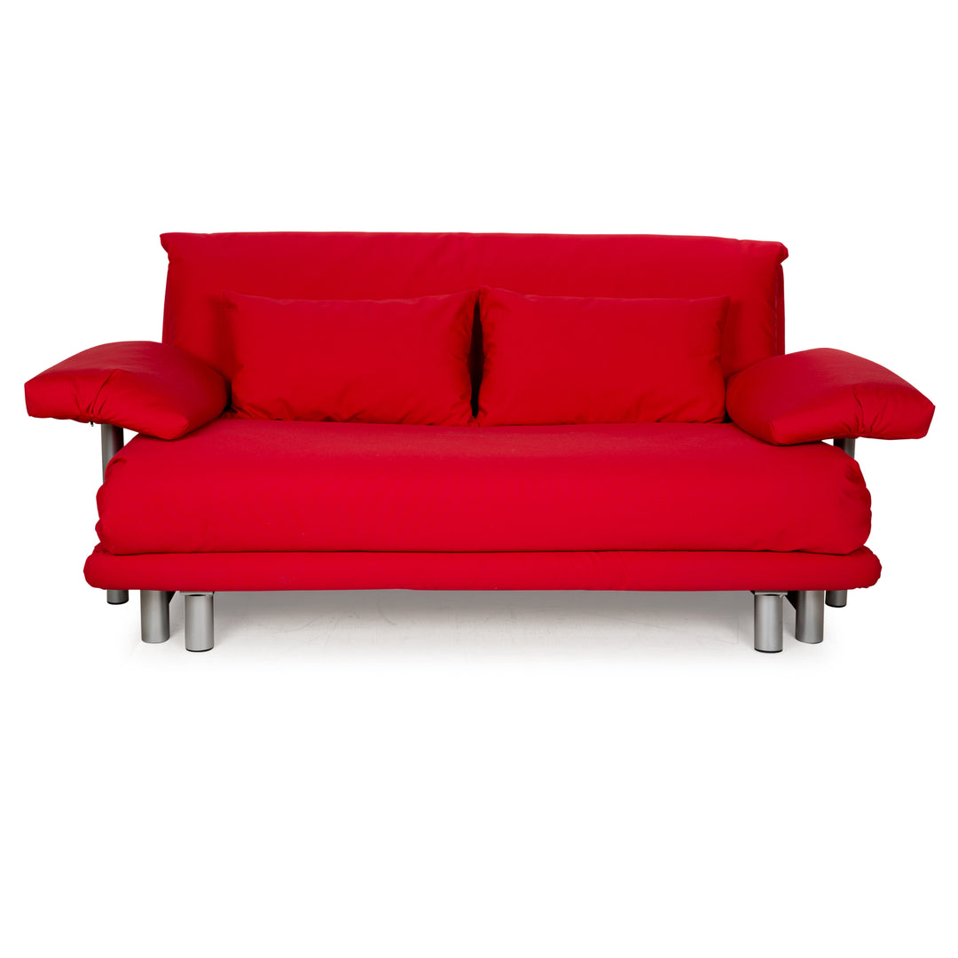 Ligne Roset Multy Stoff Dreisitzer Rot Schlaffunktion Neubezug