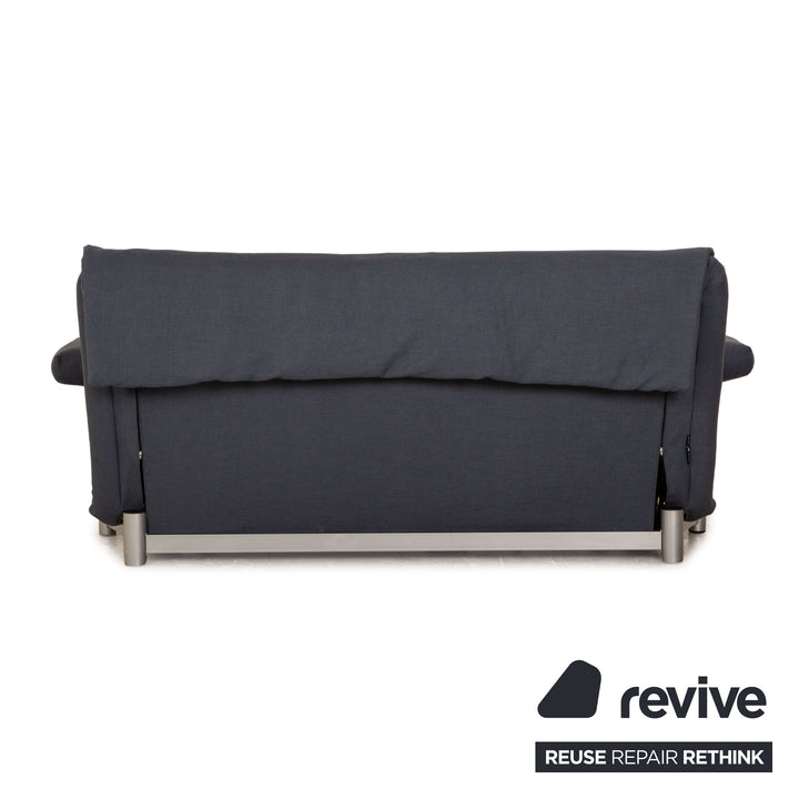 Ligne Roset Canapé-lit 3 places en tissu Multy bleu avec accoudoirs canapé fonction couchage nouvelle housse