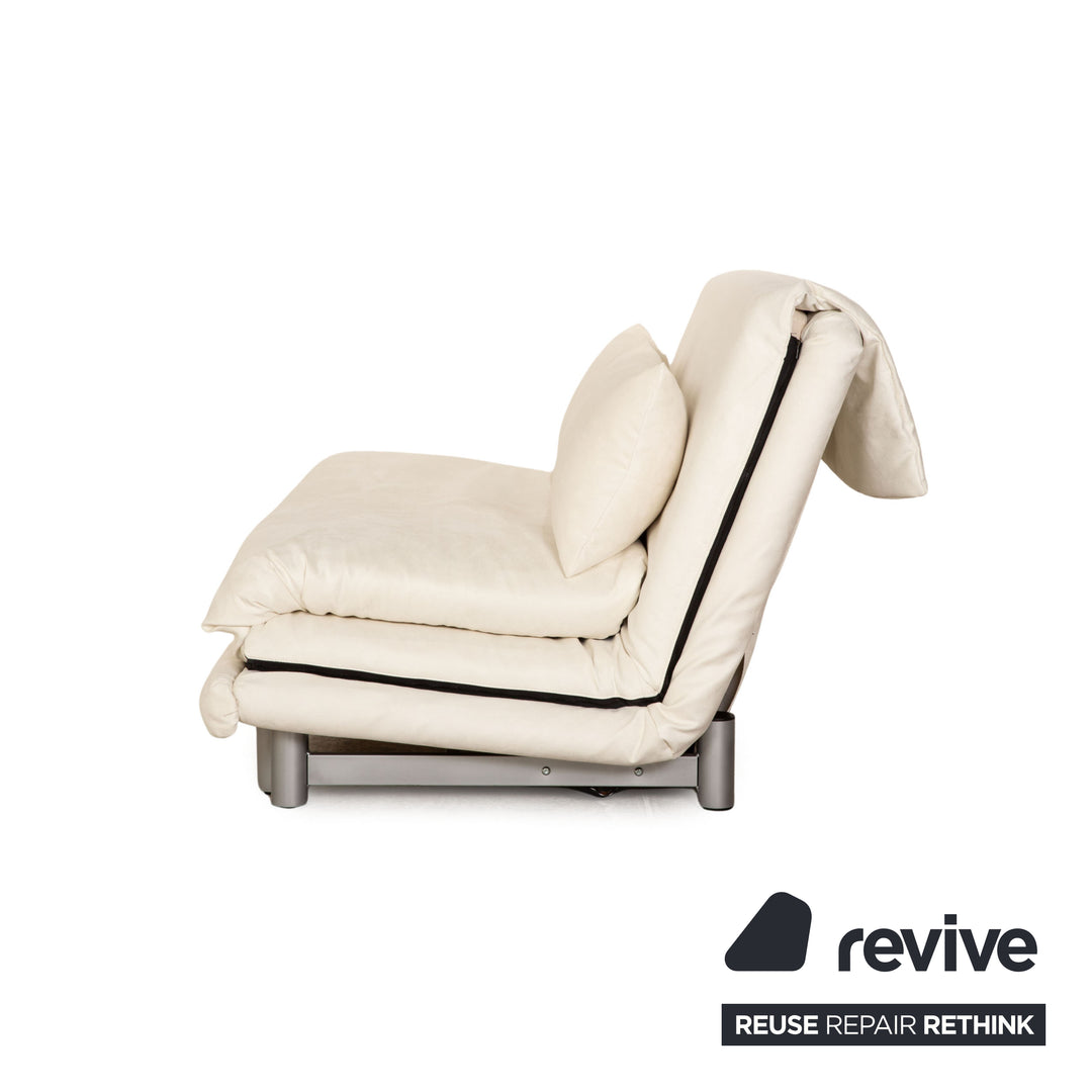 Ligne roset Canapé 3 places en tissu Multy blanc, housse neuve