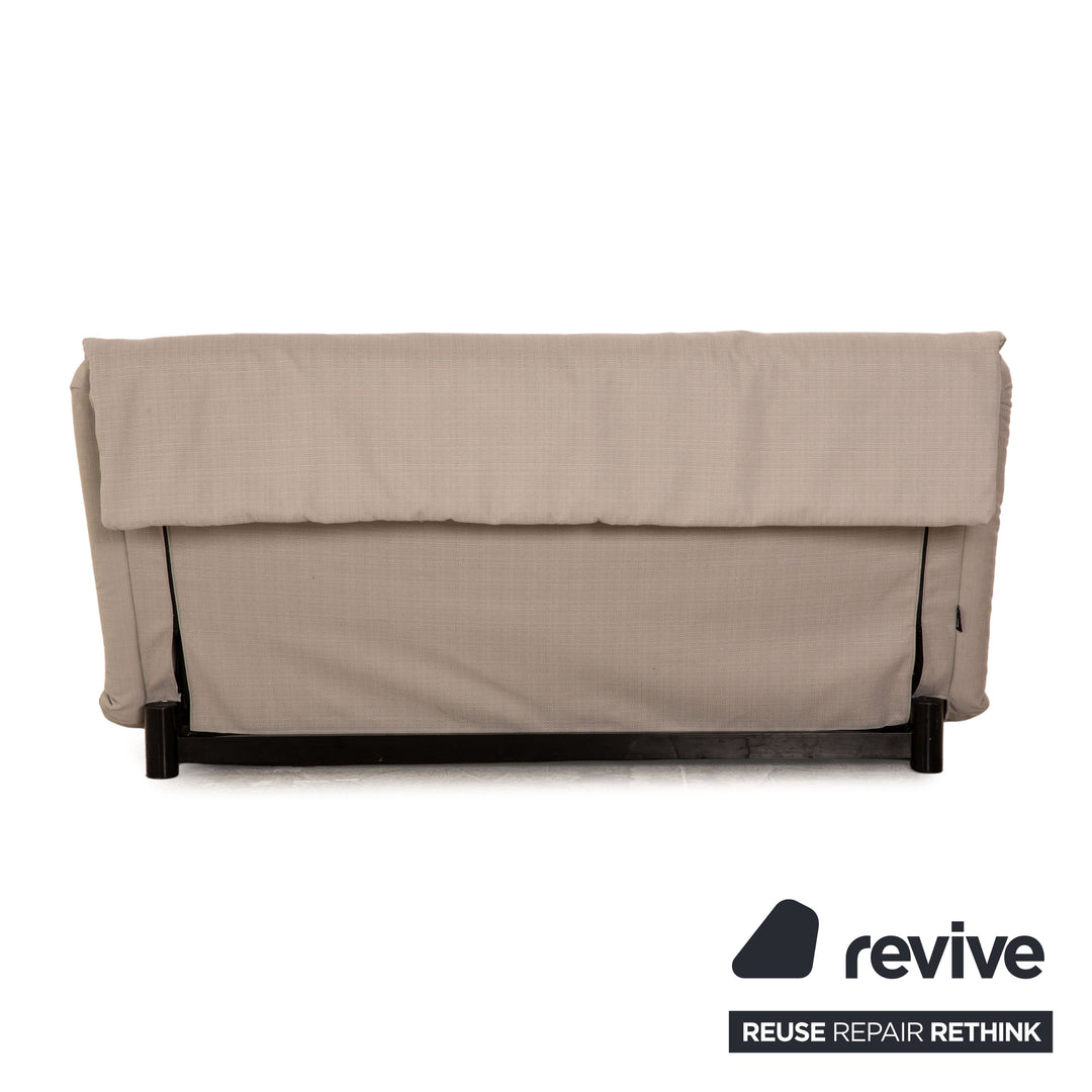 ligne roset Canapé-lit Multy en tissu trois places gris orange cadre de canapé noir housse neuve