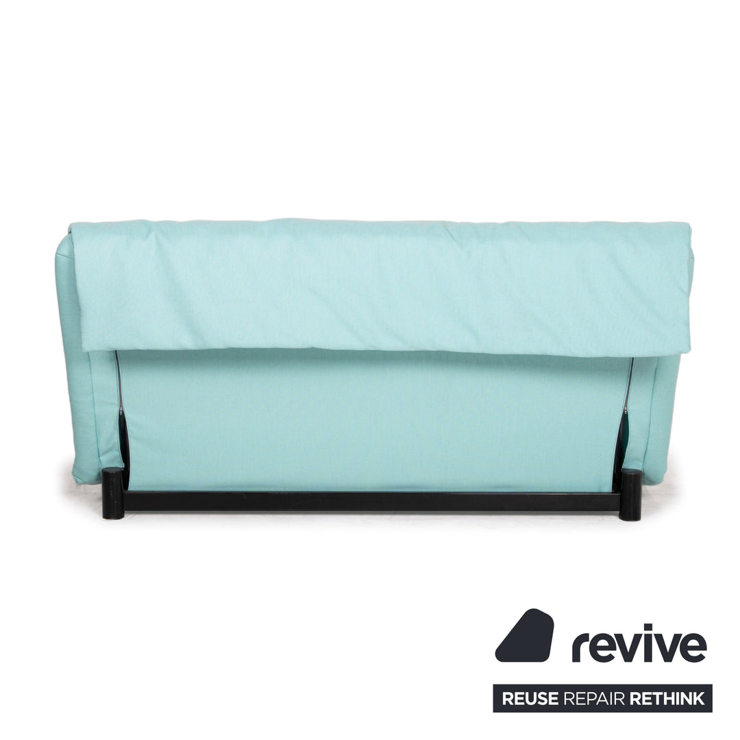 ligne roset Canapé en tissu Multy bleu fonction couchage 3 places housse neuve