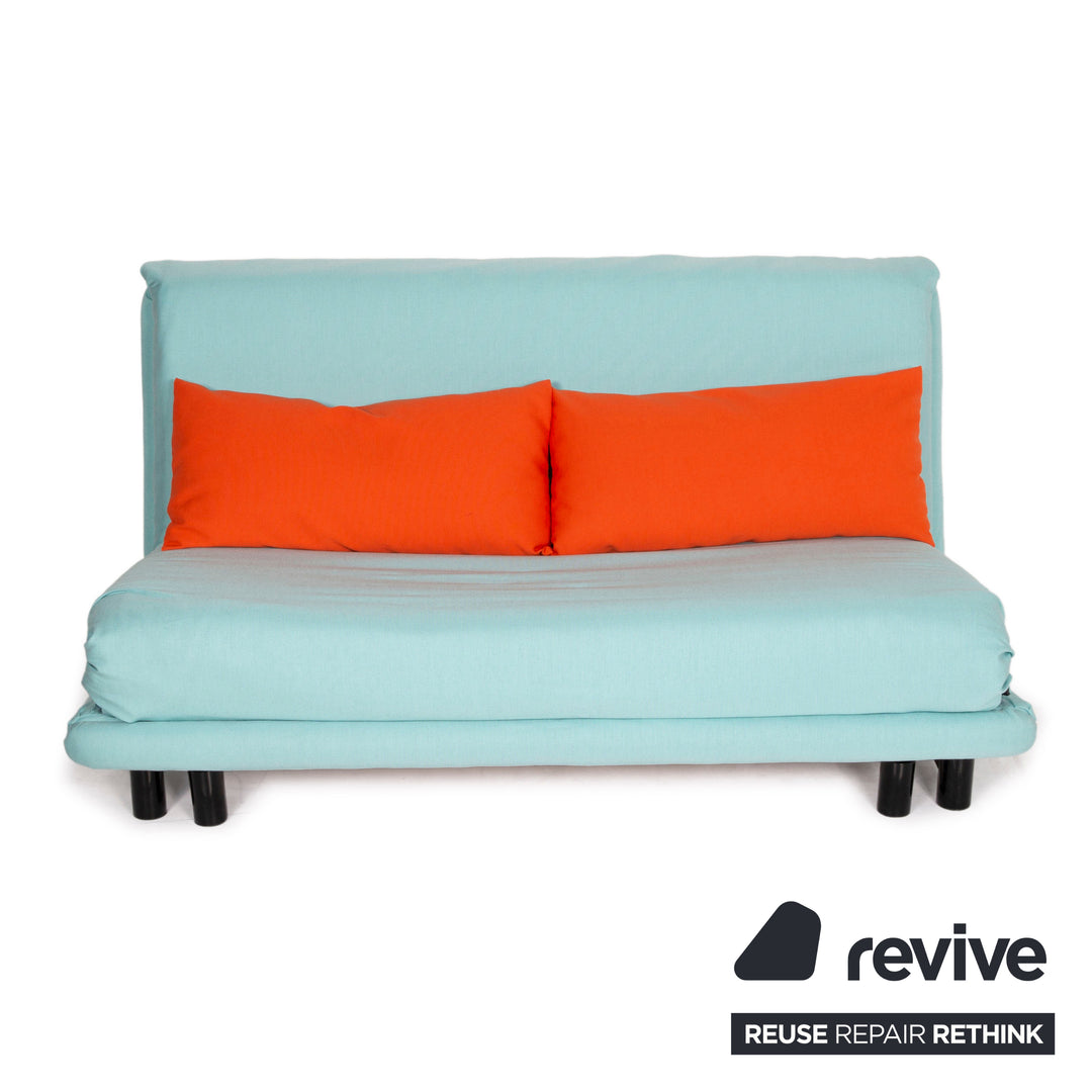 ligne roset Canapé en tissu Multy bleu fonction couchage 3 places housse neuve