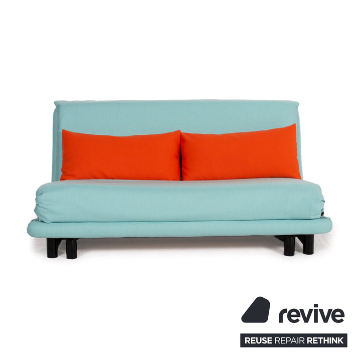 ligne roset Canapé en tissu Multy bleu fonction couchage 3 places housse neuve