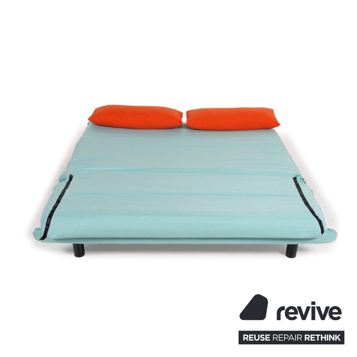 ligne roset Canapé en tissu Multy bleu fonction couchage 3 places housse neuve