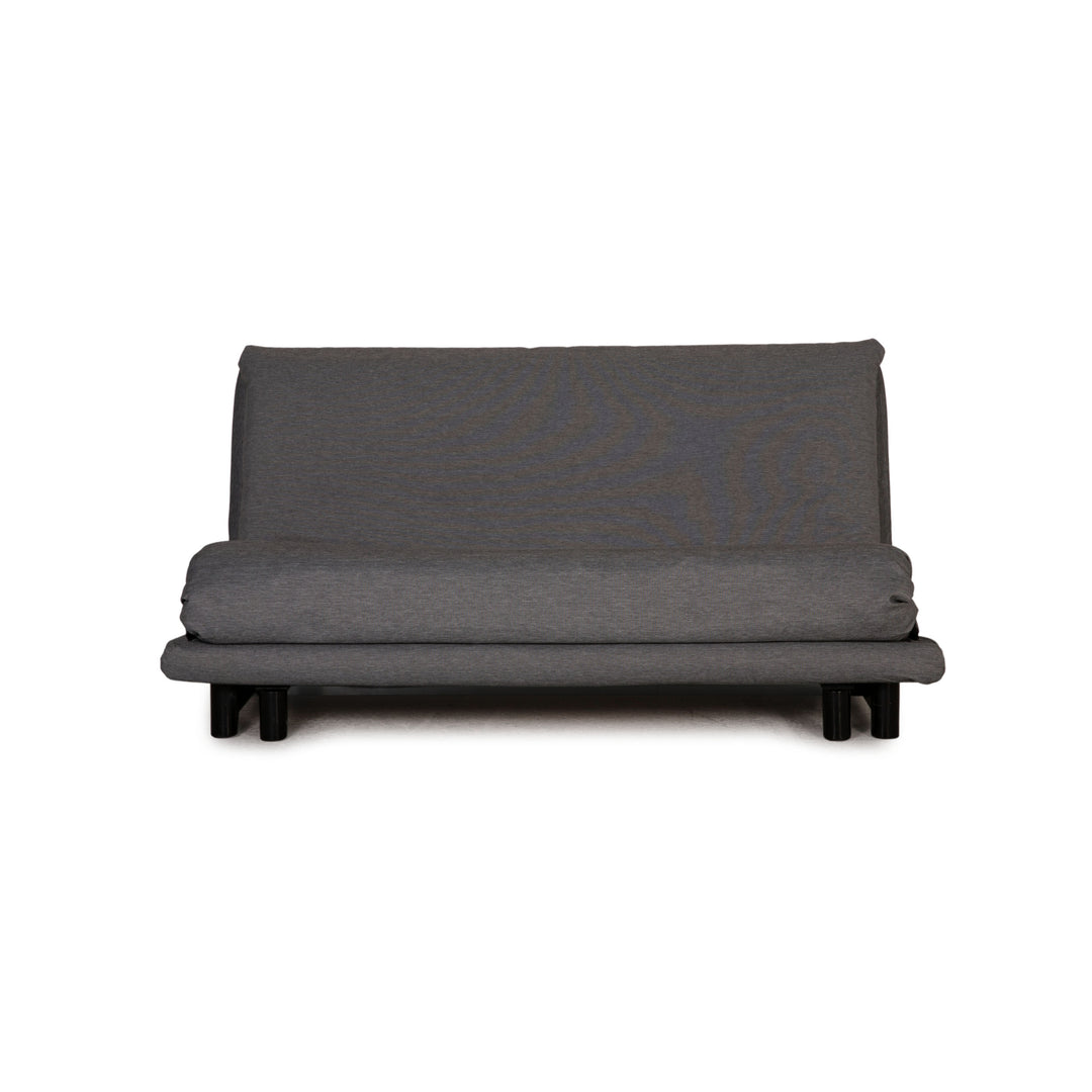 Ligne Roset Multy Stoff Sofa Grau Dreisitzer Couch Funktion Schlaffunktion