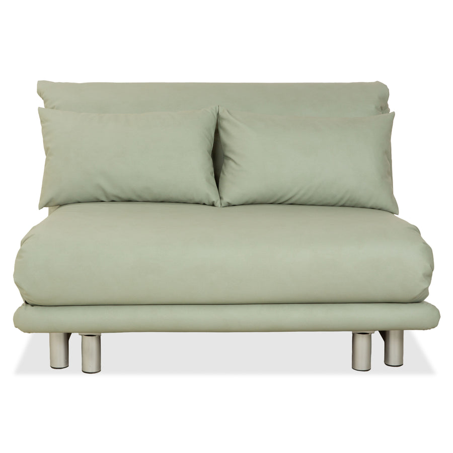ligne roset Multy Zweisitzer Grün Moos veganes Leder (GAVIN 110) Stoff manuelle Funktion Schlafsofa Couch Neubezug