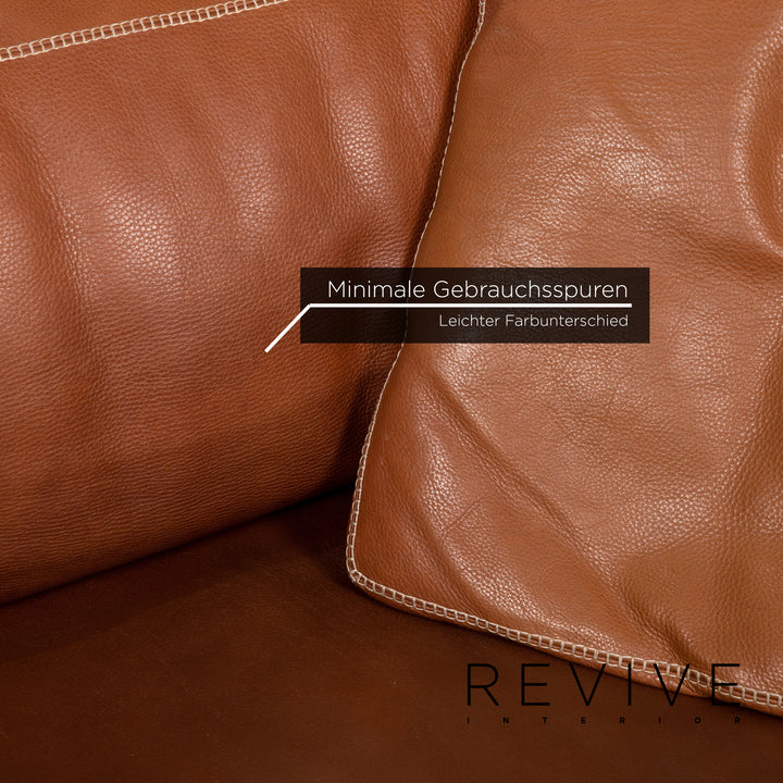 Machalke Valentino Leder Sofa Braun Dreisitzer Couch