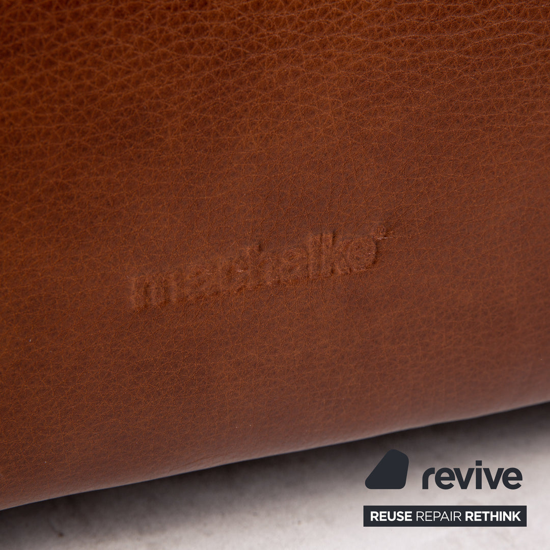 Machalke Valentino Leder Sofa Braun Dreisitzer Couch