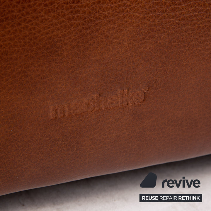Machalke Valentino Leder Sofa Braun Dreisitzer Couch