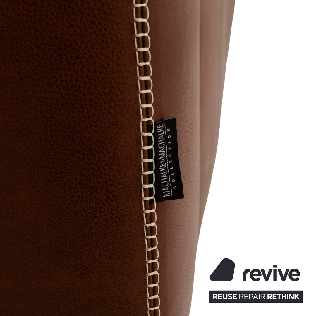 Machalke Valentino Leder Viersitzer Braun Sofa Couch