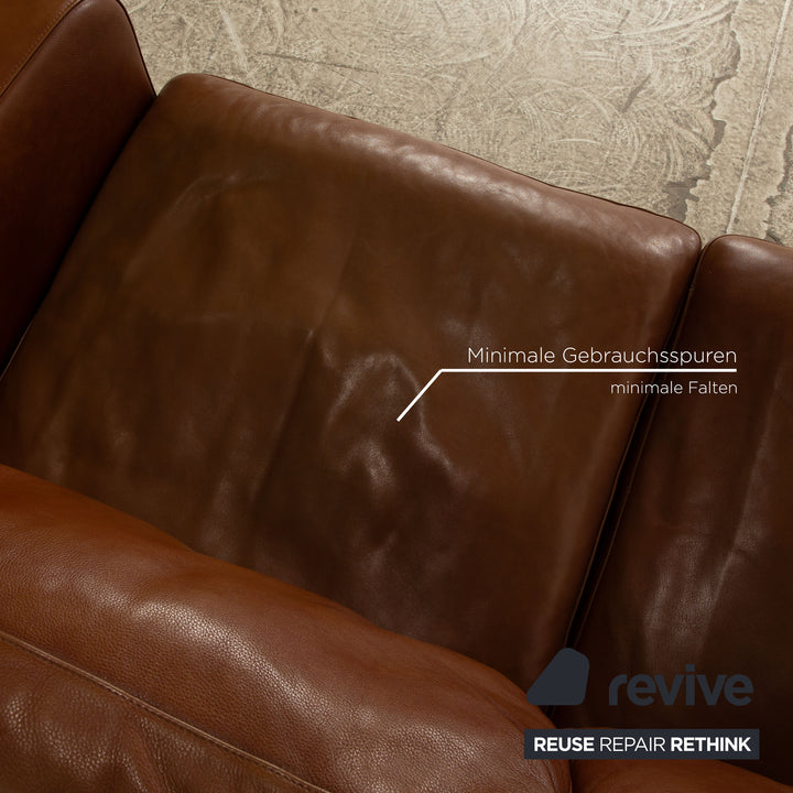 Machalke Valentino Leder Viersitzer Braun Sofa Couch