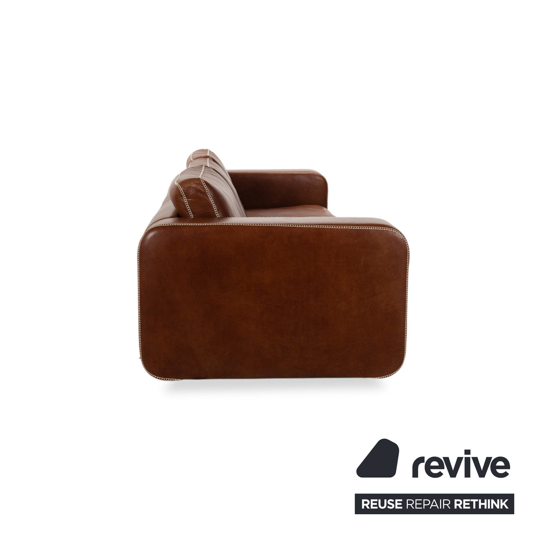 Machalke Valentino Leder Viersitzer Braun Sofa Couch