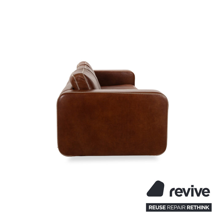 Machalke Valentino Leder Viersitzer Braun Sofa Couch