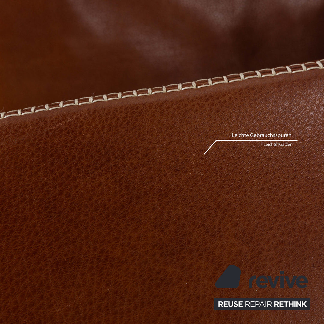 Machalke Valentino Leder Viersitzer Braun Sofa Couch