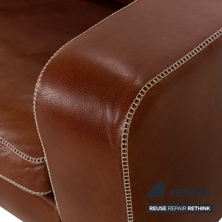 Machalke Valentino Leder Viersitzer Braun Sofa Couch