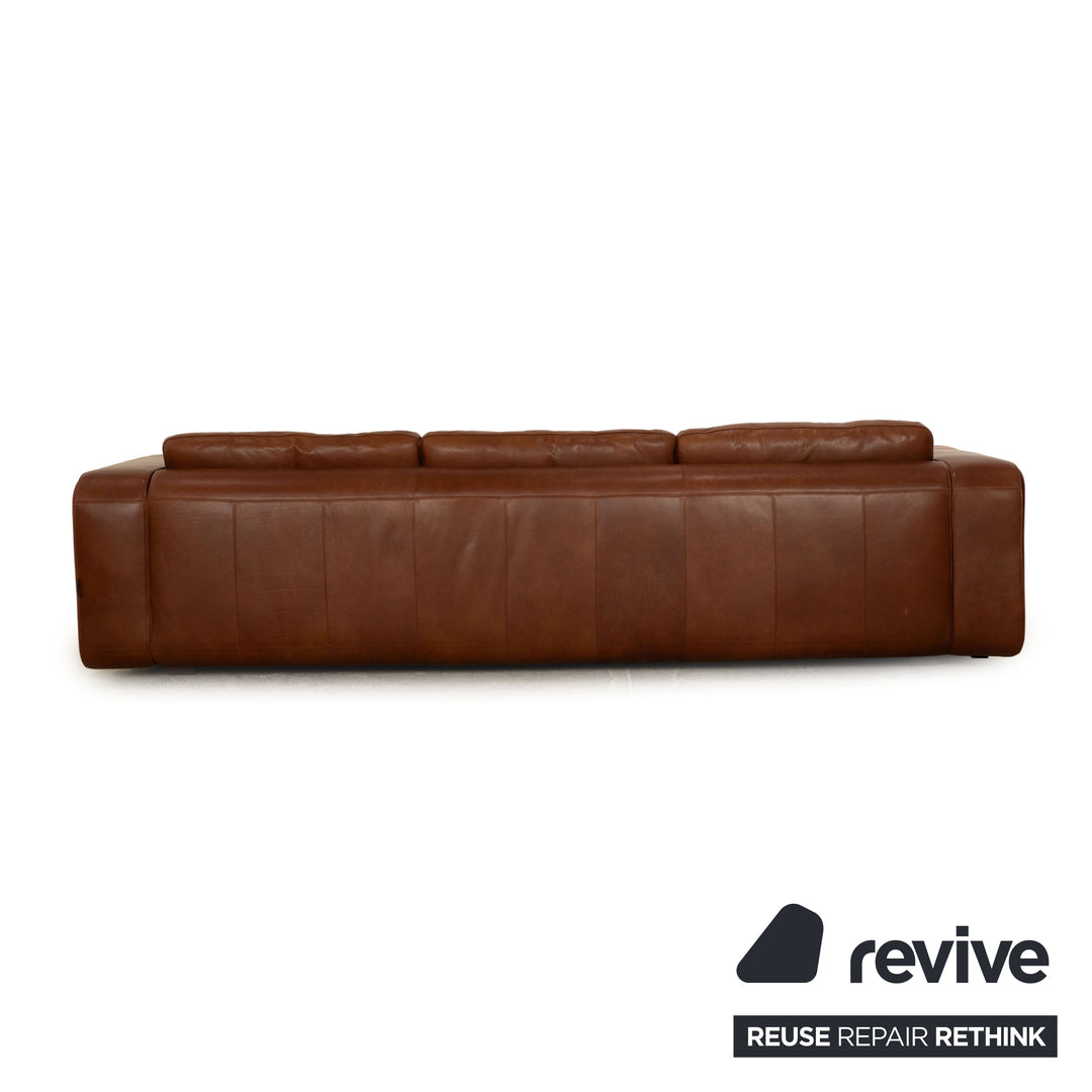 Machalke Valentino Leder Viersitzer Braun Sofa Couch