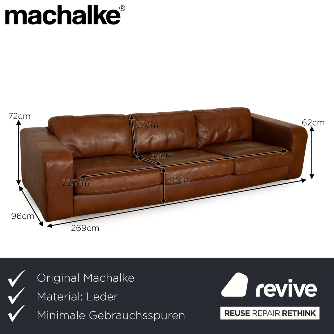 Machalke Valentino Leder Viersitzer Braun Sofa Couch