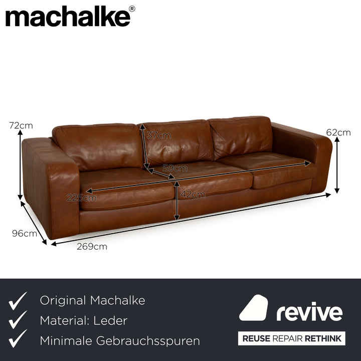 Machalke Valentino Leder Viersitzer Braun Sofa Couch