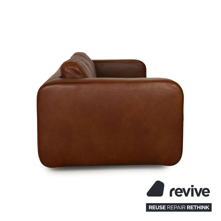 Machalke Valentino Leder Viersitzer Braun Sofa Couch