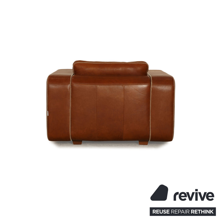 Machalke Valentino fauteuil en cuir marron