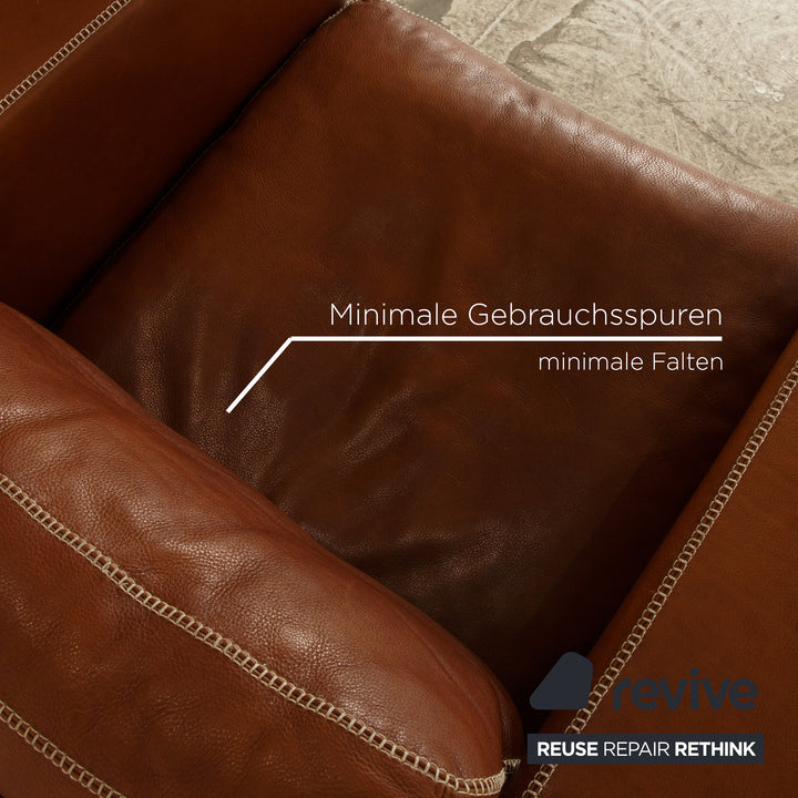 Machalke Valentino fauteuil en cuir marron