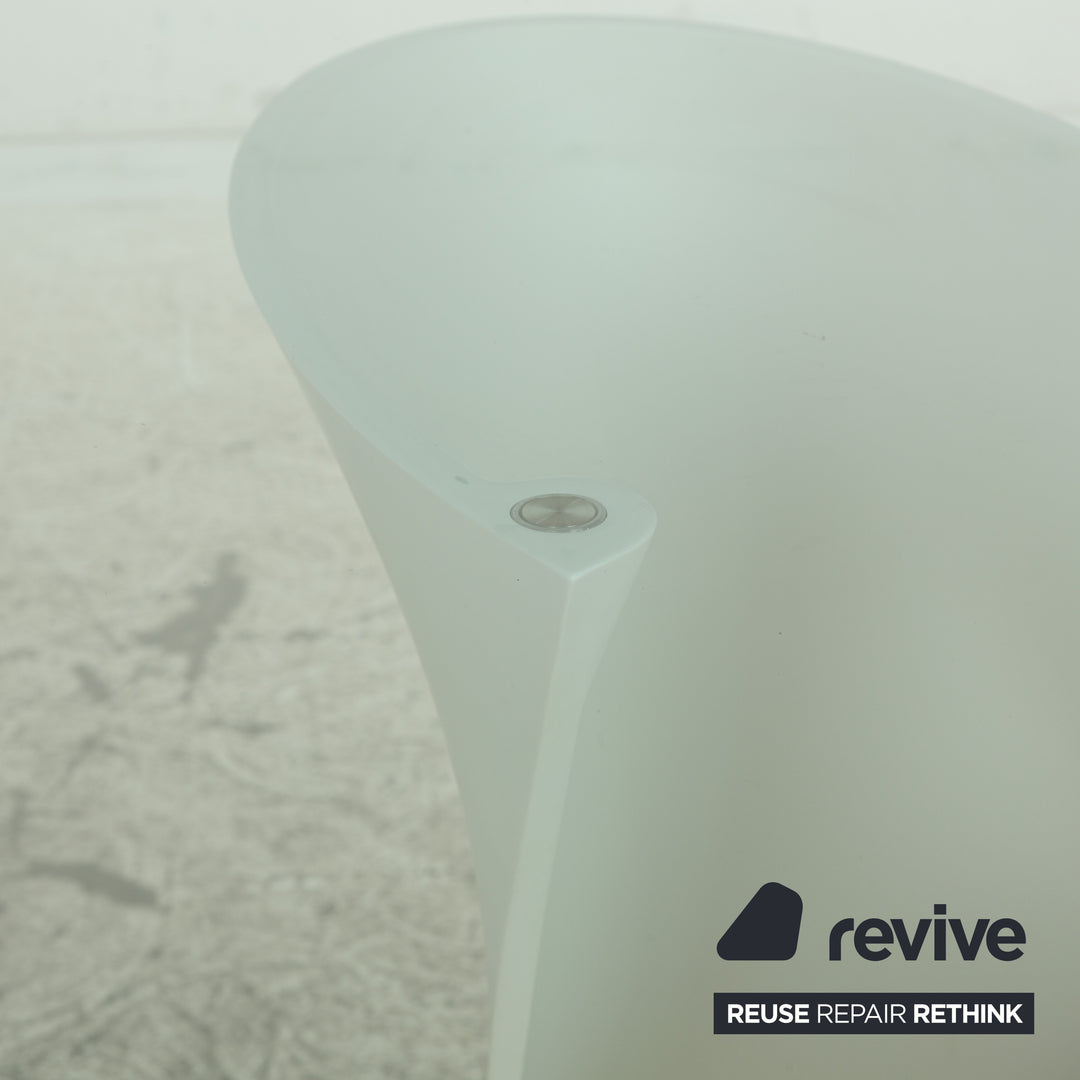 MDF Italia S-Tavle Glass Dining Table White Cream