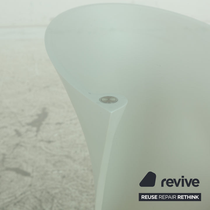 MDF Italia S-Tavle Glass Dining Table White Cream