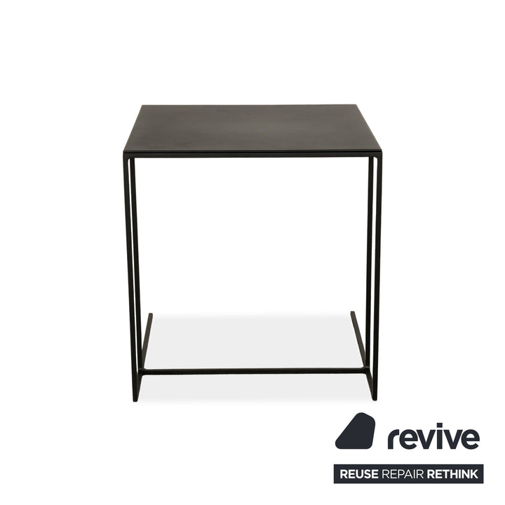 Minotti Hamilton Leather Coffee Table Black