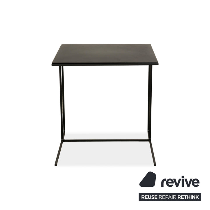 Minotti Hamilton Leather Coffee Table Black
