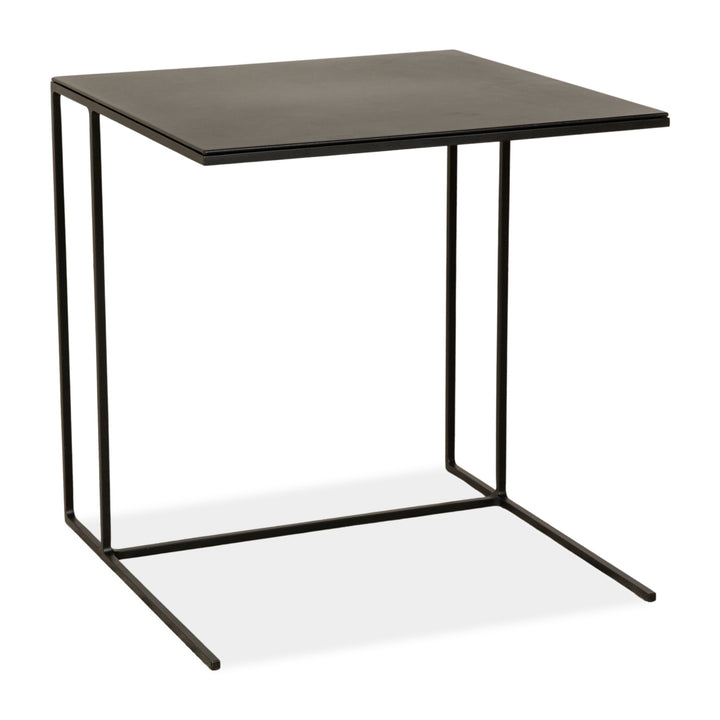 Minotti Hamilton Leather Coffee Table Black