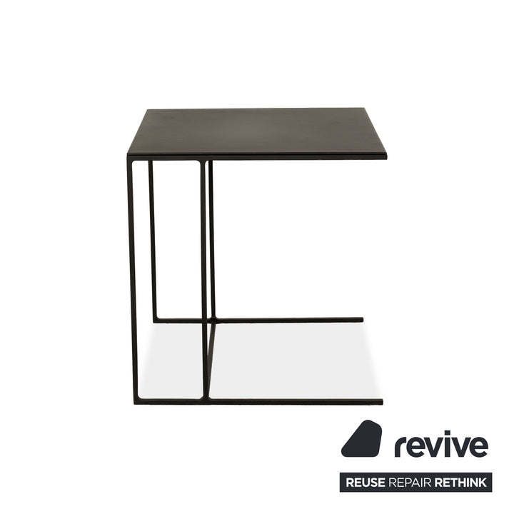 Minotti Hamilton Leather Coffee Table Black