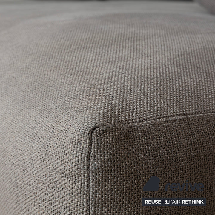 Minotti Hamilton Fabric Corner Sofa Grey Sofa Couch