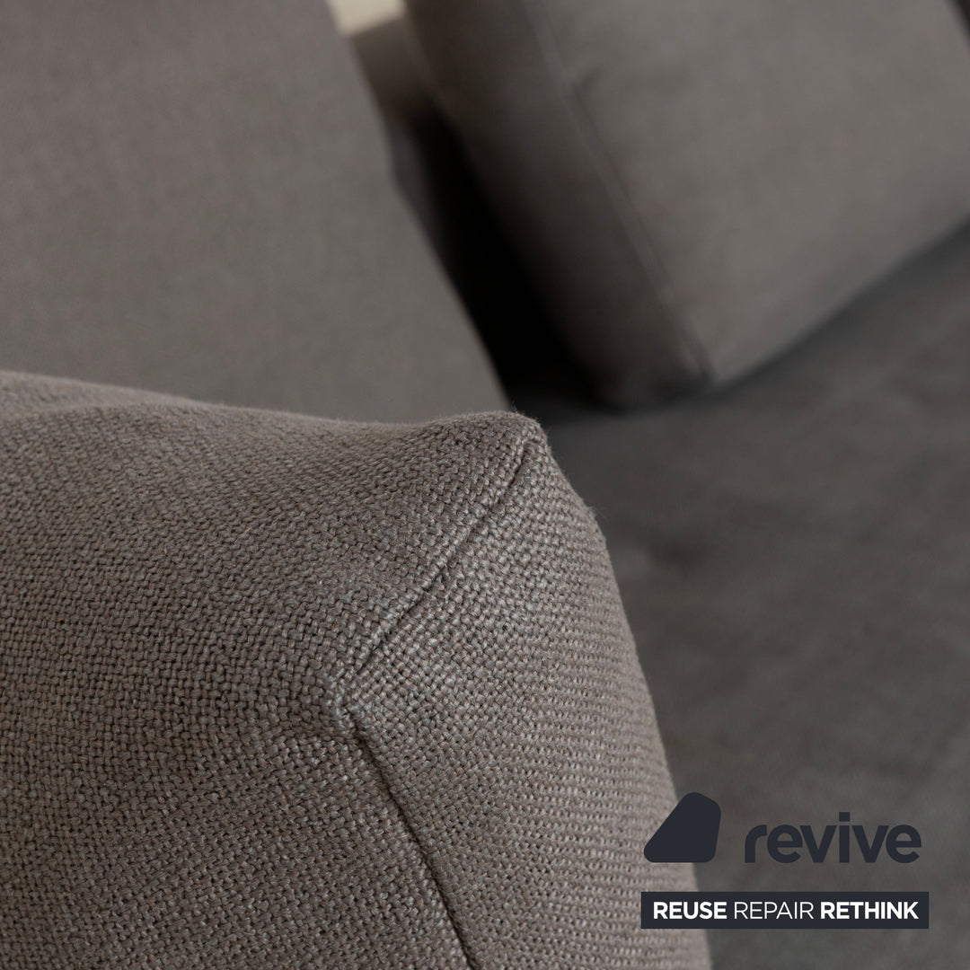 Minotti Hamilton Fabric Corner Sofa Grey Sofa Couch