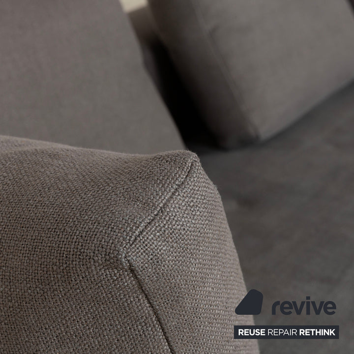 Minotti Hamilton Fabric Corner Sofa Grey Sofa Couch
