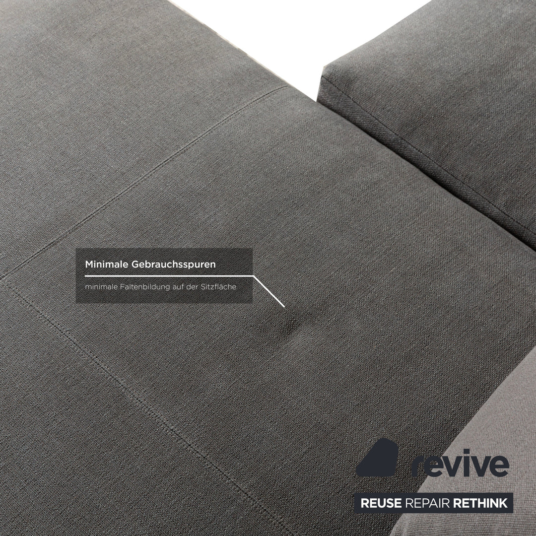 Minotti Hamilton Fabric Corner Sofa Grey Sofa Couch