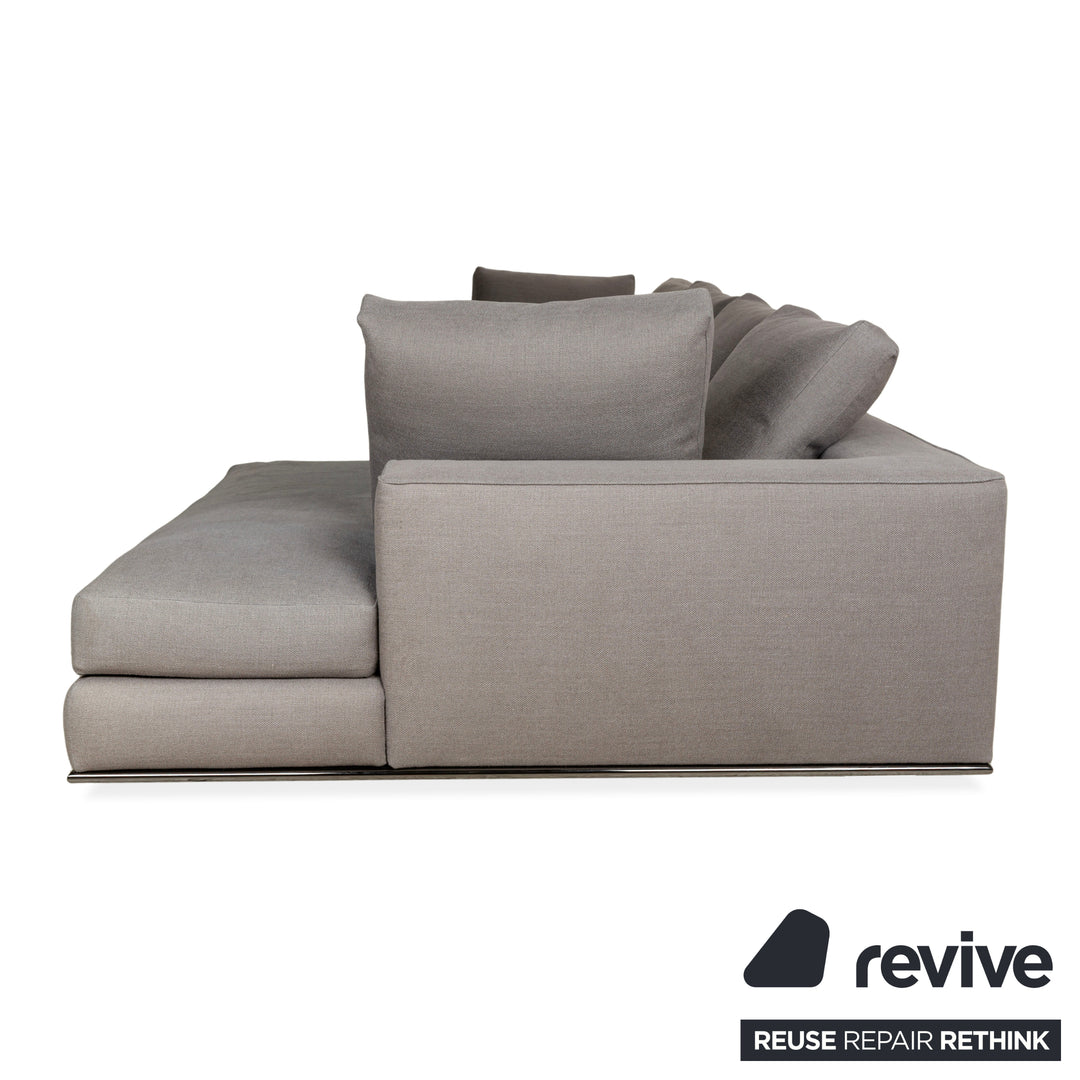 Minotti Hamilton Fabric Corner Sofa Grey Sofa Couch