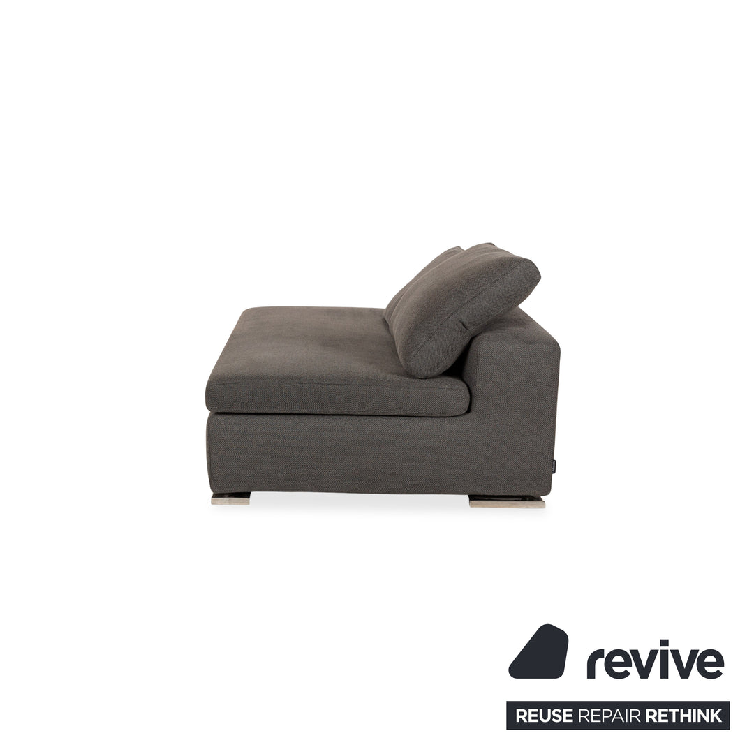 Minotti Moore Fabric Two-Seater Grey Sofa Couch
