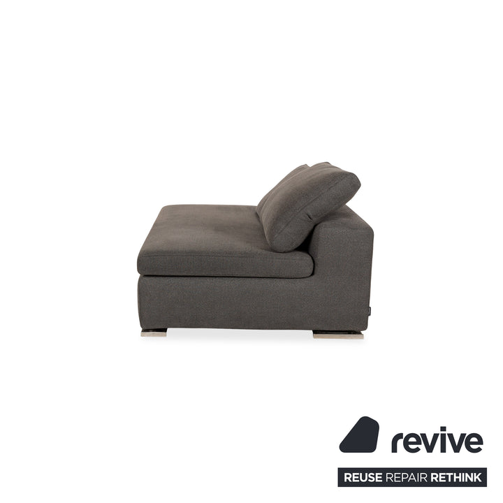 Minotti Moore Fabric Two-Seater Grey Sofa Couch