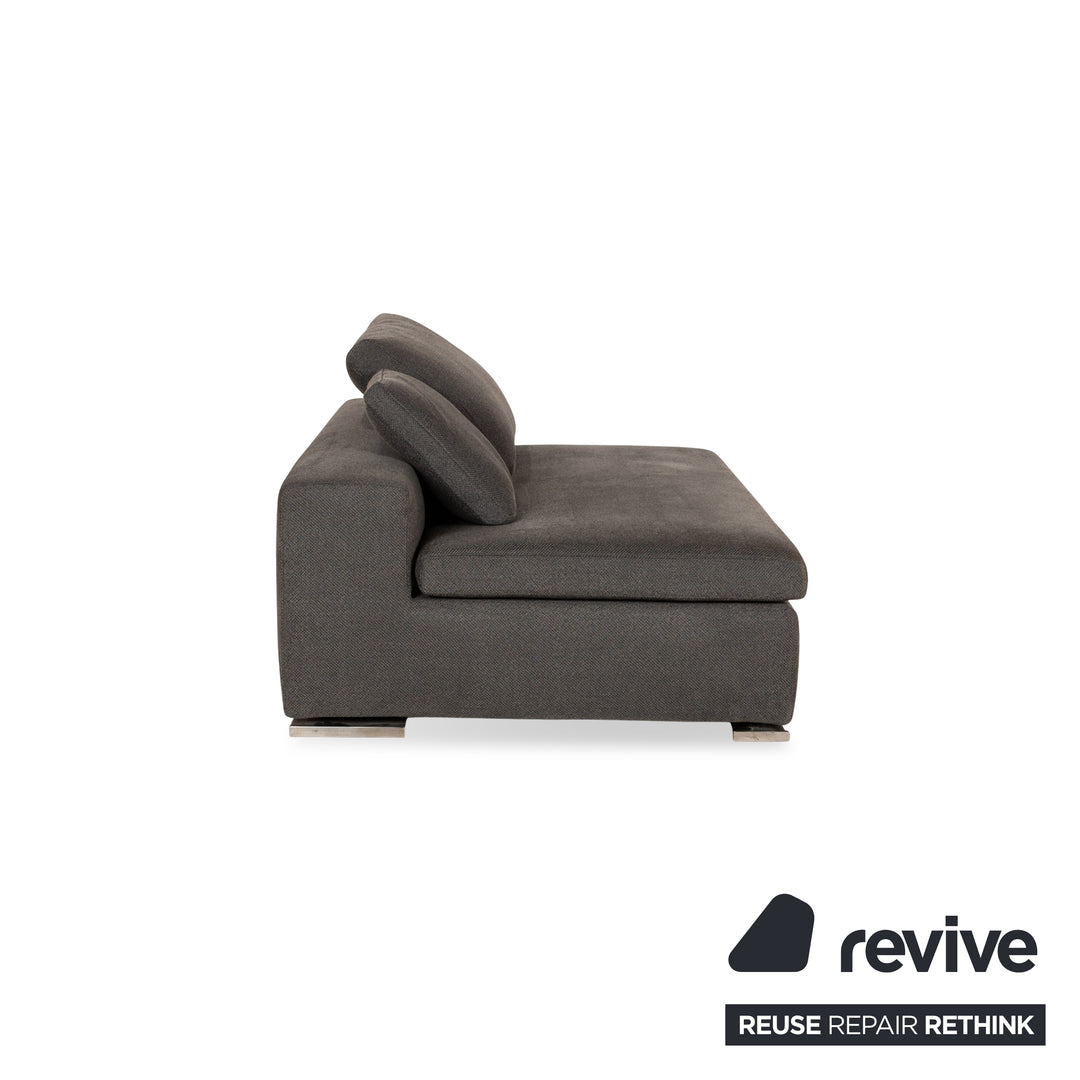 Minotti Moore Fabric Two-Seater Grey Sofa Couch