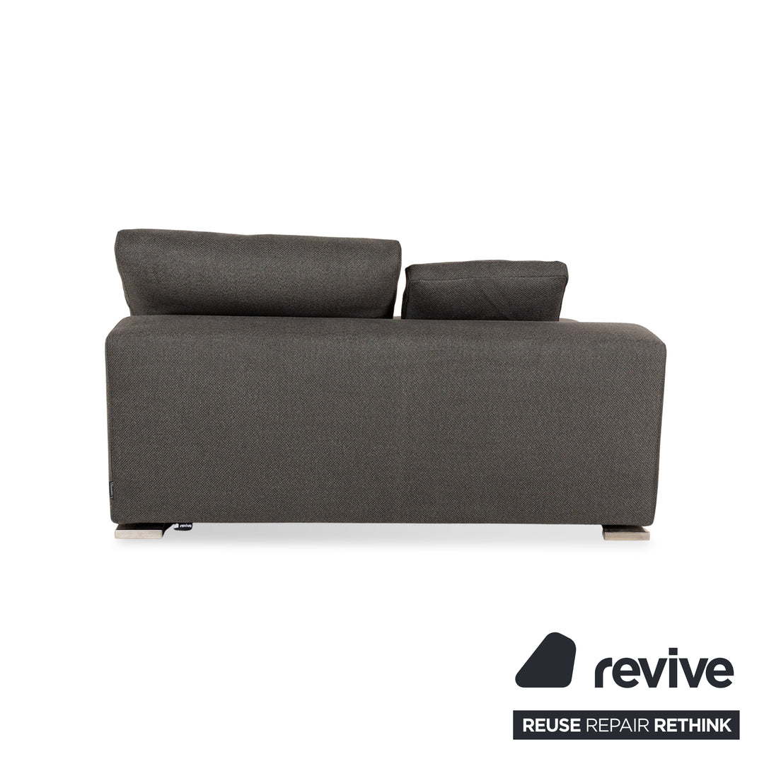Minotti Moore Fabric Two-Seater Grey Sofa Couch
