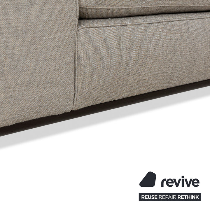 Minotti Powell Fabric Three-Seater Gray Sofa Couch