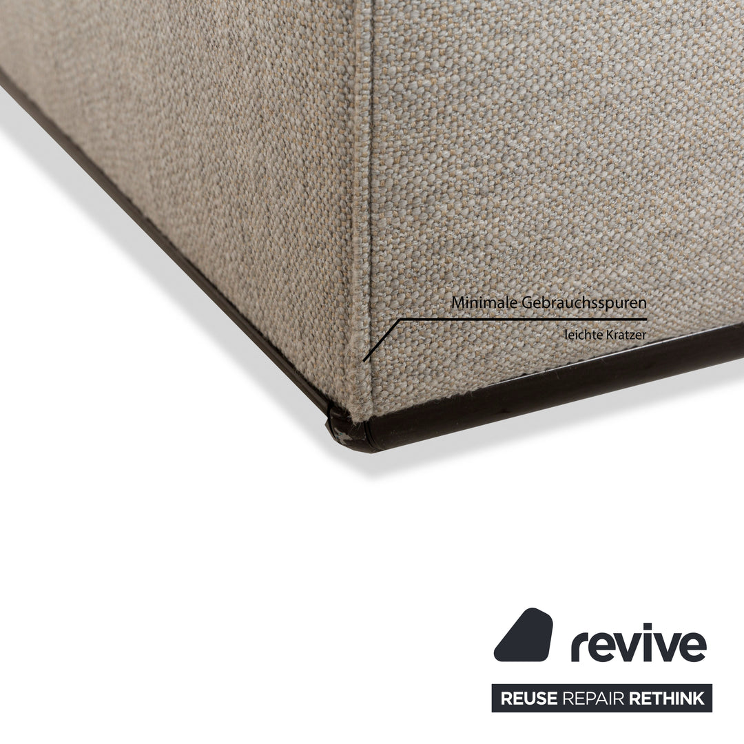 Minotti Powell Fabric Three-Seater Gray Sofa Couch
