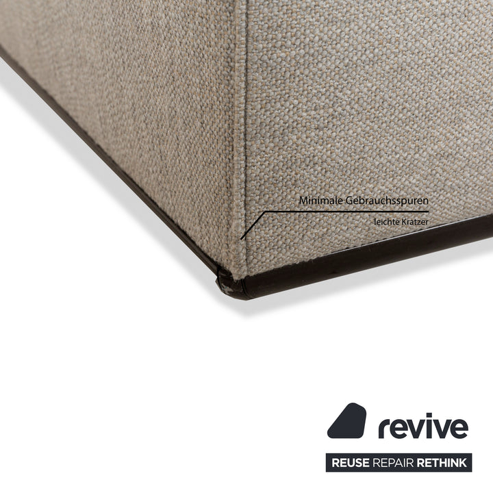 Minotti Powell Fabric Three-Seater Gray Sofa Couch