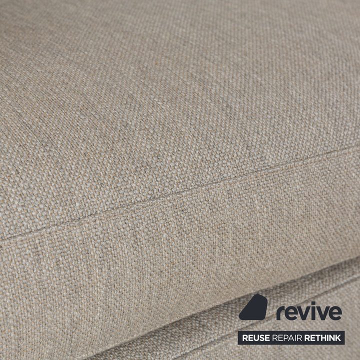 Minotti Powell Fabric Three-Seater Gray Sofa Couch