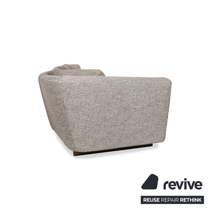 Minotti Seymour Fabric Four Seater Sofa Couch Grey White Black