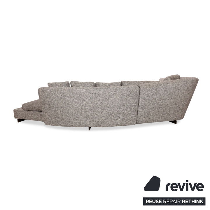 Minotti Seymour Fabric Four Seater Sofa Couch Grey White Black