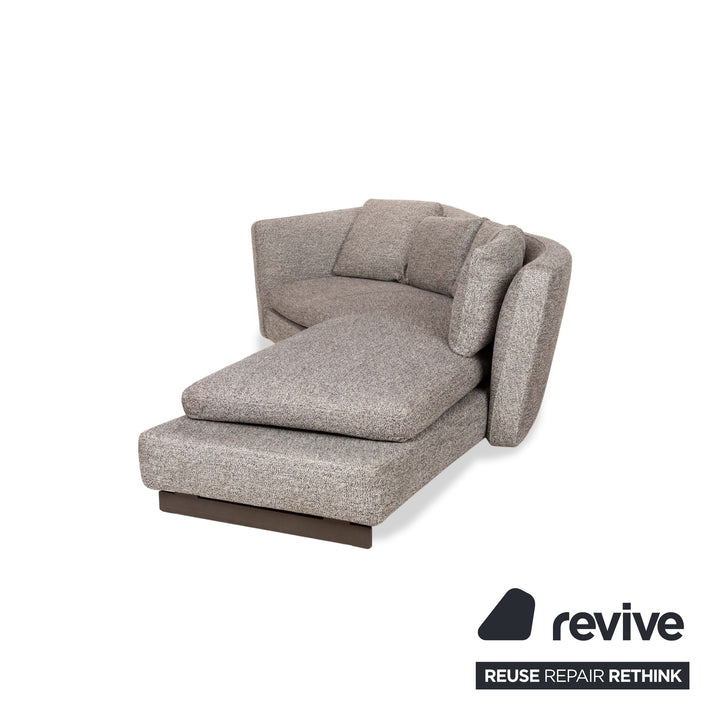Minotti Seymour Fabric Four Seater Sofa Couch Grey White Black