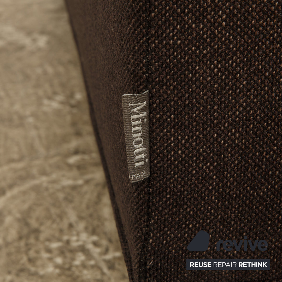 Minotti Fabric Armchair Set Grey Brown