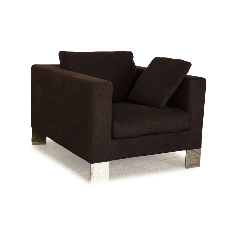 Minotti Fabric Armchair Grey Brown
