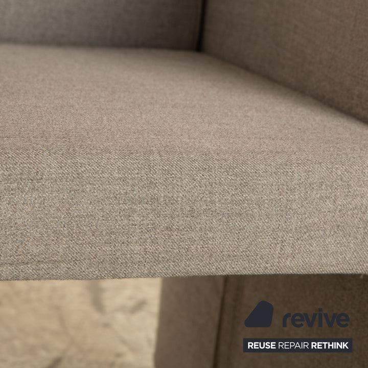 Minotti fabric armchair light grey club chair